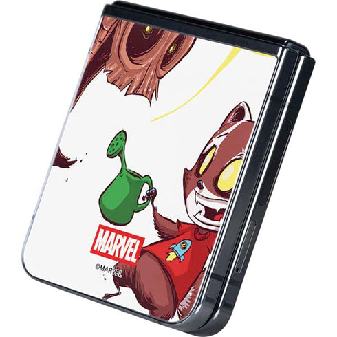 Marvel Rocket Raccoon and Groot Tall Tails Galaxy Z Flip5 5G Skin