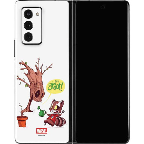 Marvel Rocket Raccoon and Groot Tall Tails Galaxy Z Fold2 5G Skin