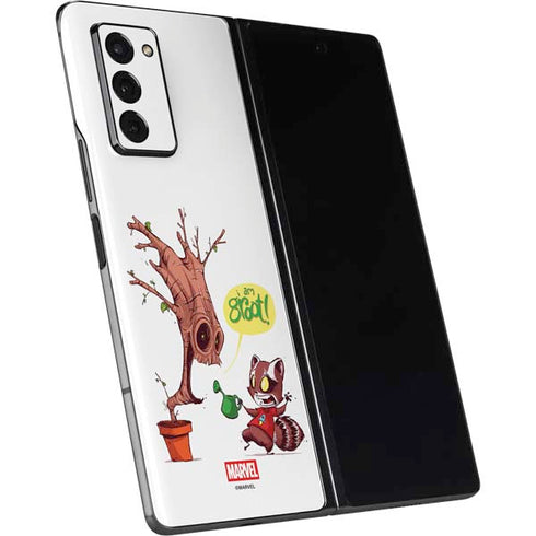 Marvel Rocket Raccoon and Groot Tall Tails Galaxy Z Fold2 5G Skin