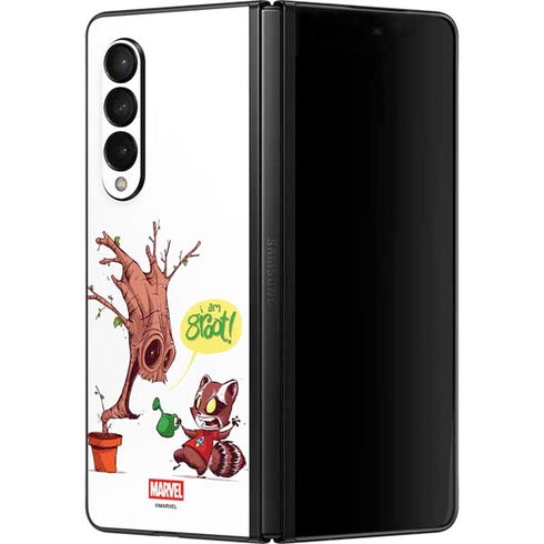Marvel Rocket Raccoon and Groot Tall Tails Galaxy Z Fold3 5G Skin