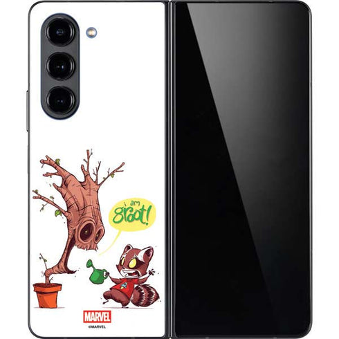Marvel Rocket Raccoon and Groot Tall Tails Galaxy Z Fold5 5G Skin