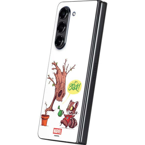 Marvel Rocket Raccoon and Groot Tall Tails Galaxy Z Fold5 5G Skin