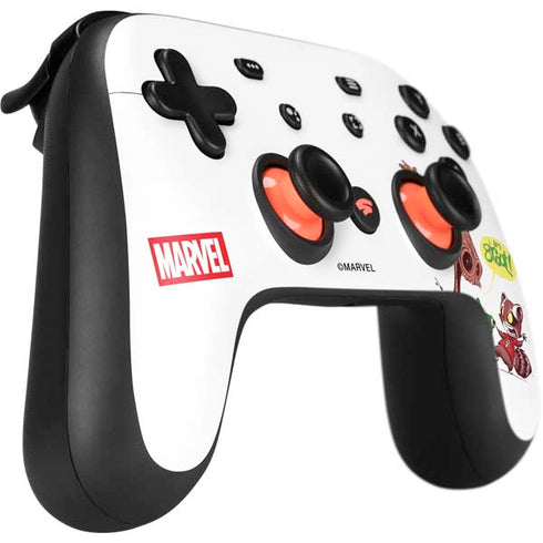 Marvel Rocket Raccoon and Groot Tall Tails Google Stadia Controller Skin