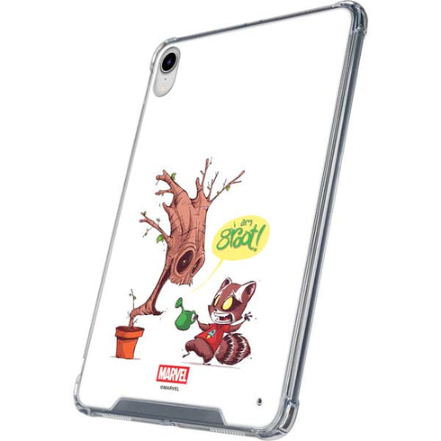 Marvel Rocket Raccoon and Groot Tall Tails iPad 11th Gen (2025) Clear Case