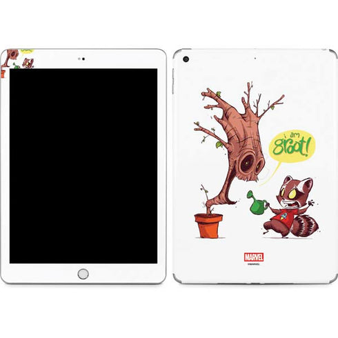 Marvel Rocket Raccoon and Groot Tall Tails Apple iPad Skin