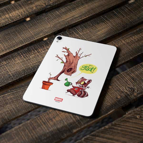 Marvel Rocket Raccoon and Groot Tall Tails Apple iPad Pro Skin