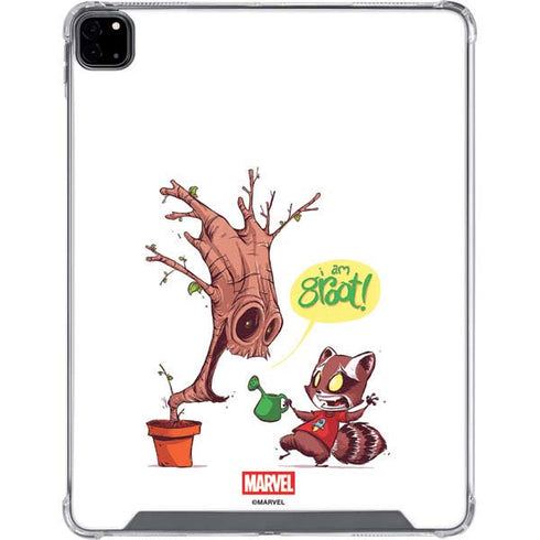 Marvel Rocket Raccoon and Groot Tall Tails iPad Pro 12.9in (2020) Clear Case