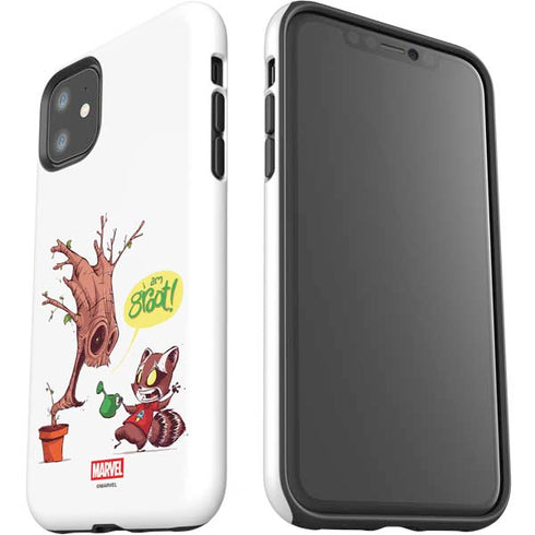 Marvel Rocket Raccoon and Groot Tall Tails iPhone 11 Impact Case