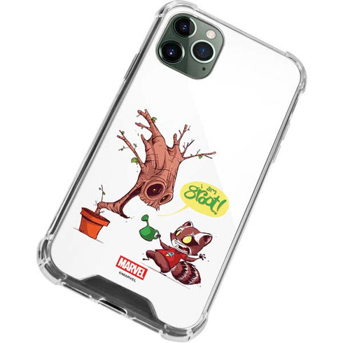 Marvel Rocket Raccoon and Groot Tall Tails iPhone 11 Pro Max Clear Case