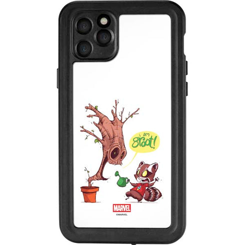 Marvel Rocket Raccoon and Groot Tall Tails iPhone 11 Pro Max Waterproof Case