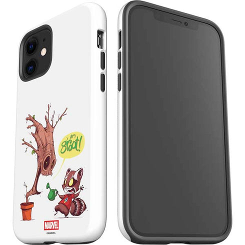 Marvel Rocket Raccoon and Groot Tall Tails iPhone 12 Mini Impact Case