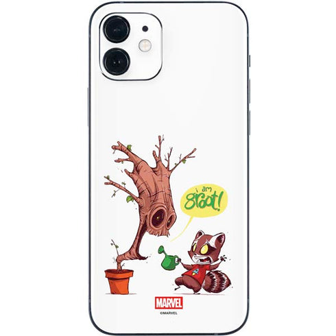 Marvel Rocket Raccoon and Groot Tall Tails iPhone 12 Mini Skin