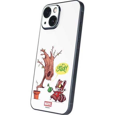 Marvel Rocket Raccoon and Groot Tall Tails iPhone 13 Mini Skin