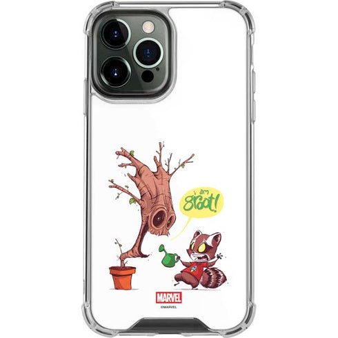 Marvel Rocket Raccoon and Groot Tall Tails iPhone 13 Pro Max Clear Case
