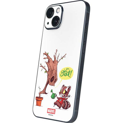 Marvel Rocket Raccoon and Groot Tall Tails iPhone 14 Plus Skin