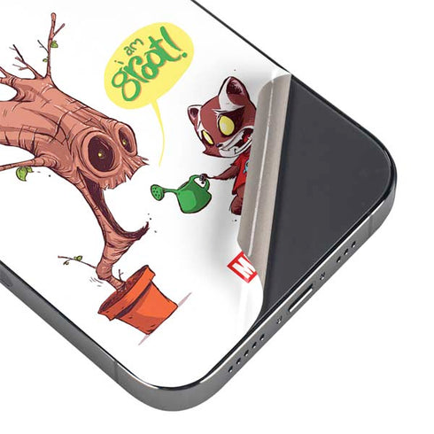Marvel Rocket Raccoon and Groot Tall Tails iPhone 14 Pro Skin