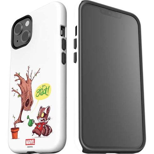 Marvel Rocket Raccoon and Groot Tall Tails iPhone 15 Plus Impact Case