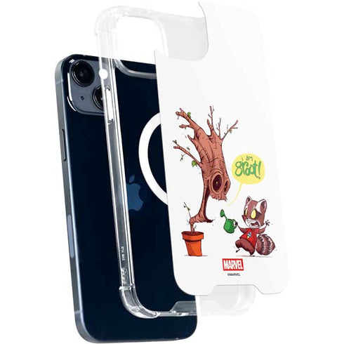 Marvel Rocket Raccoon and Groot Tall Tails iPhone 15 Plus MagSafe Case