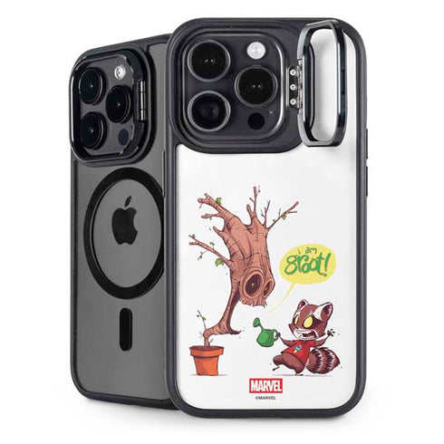 Marvel Rocket Raccoon and Groot Tall Tails iPhone 15 Pro Kickstand Case