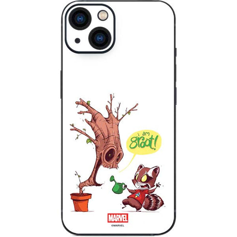 Marvel Rocket Raccoon and Groot Tall Tails iPhone 15 Skin