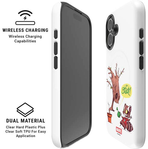 Marvel Rocket Raccoon and Groot Tall Tails iPhone 16 Plus Magsafe Impact Case