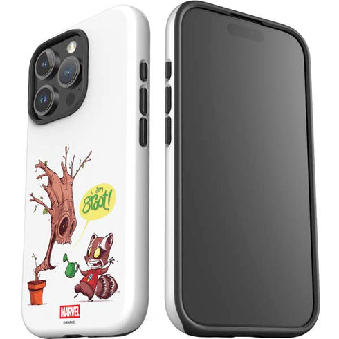 Marvel Rocket Raccoon and Groot Tall Tails iPhone 16 Pro Impact Case