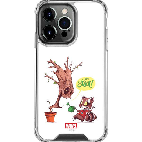 Marvel Rocket Raccoon and Groot Tall Tails iPhone 16 Pro Max Clear Case