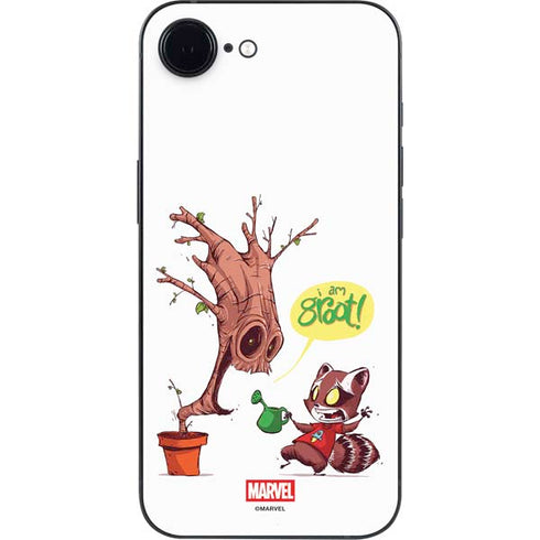 Marvel Rocket Raccoon and Groot Tall Tails iPhone 16e Skin