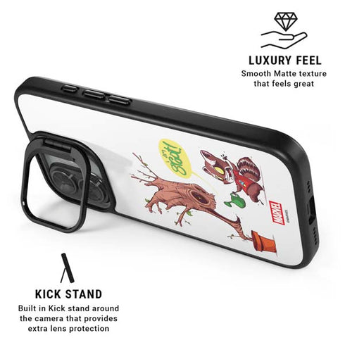 Marvel Rocket Raccoon and Groot Tall Tails iPhone 17 Kickstand Case