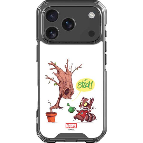 Marvel Rocket Raccoon and Groot Tall Tails iPhone 17 Pro Clear Case