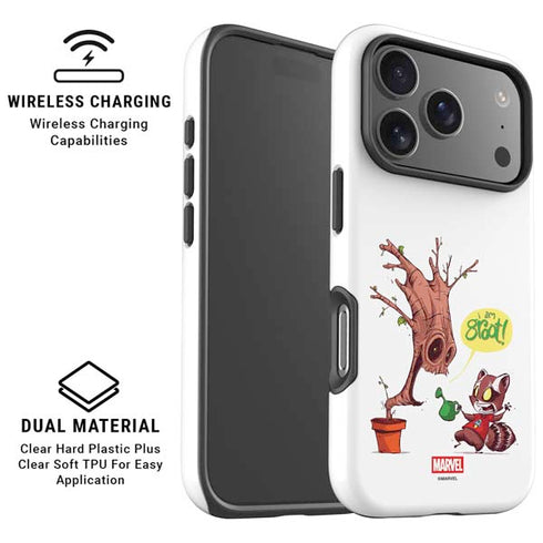 Marvel Rocket Raccoon and Groot Tall Tails iPhone 17 Pro Magsafe Impact Case