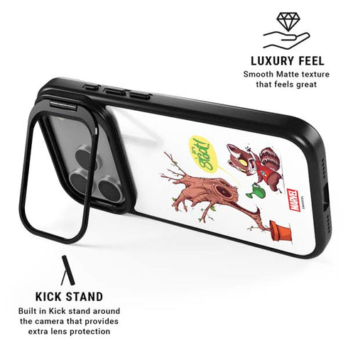 Marvel Rocket Raccoon and Groot Tall Tails iPhone 17 Pro Max Kickstand Case