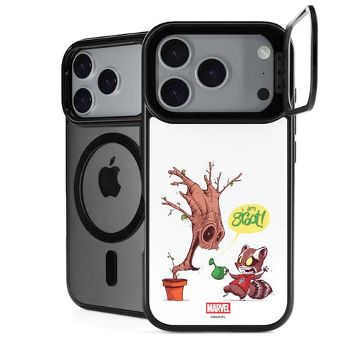 Marvel Rocket Raccoon and Groot Tall Tails iPhone 18 Pro Kickstand Case