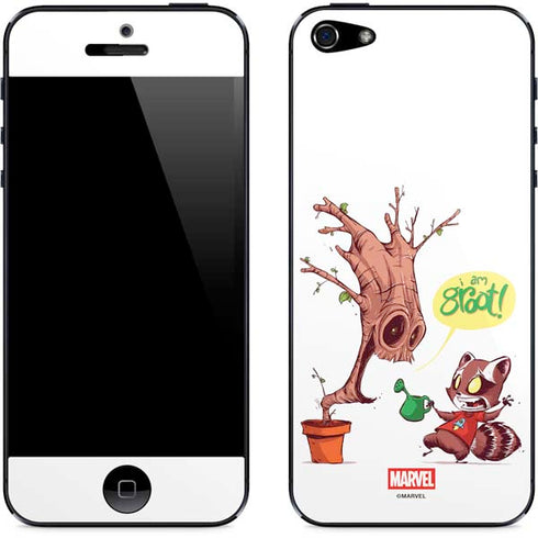 Marvel Rocket Raccoon and Groot Tall Tails iPhone 5/5s/5SE Skin