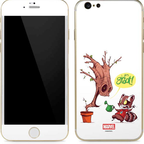 Marvel Rocket Raccoon and Groot Tall Tails iPhone 6/6s Skin