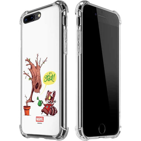 Marvel Rocket Raccoon and Groot Tall Tails iPhone 7/8 Plus Clear Case