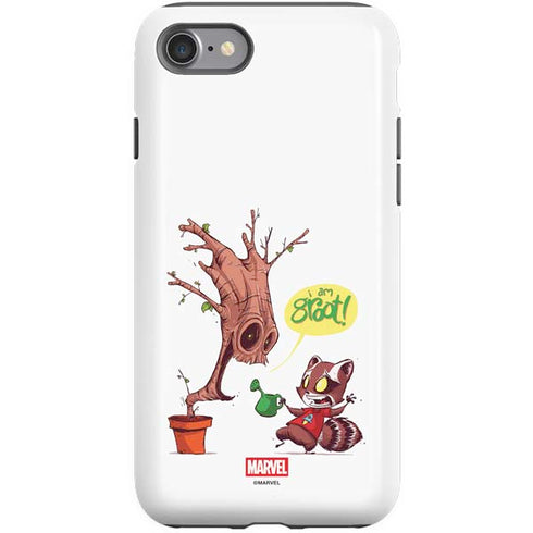 Marvel Rocket Raccoon and Groot Tall Tails iPhone SE (2nd & 3rd Gen) Pro Case