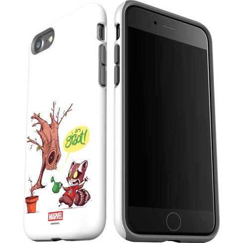 Marvel Rocket Raccoon and Groot Tall Tails iPhone SE (2nd & 3rd Gen) Pro Case