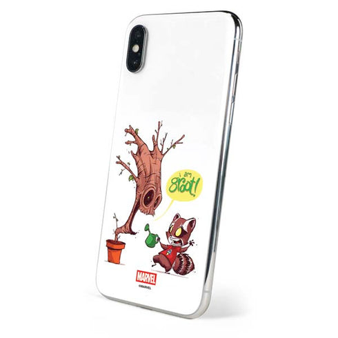 Marvel Rocket Raccoon and Groot Tall Tails iPhone X Skin