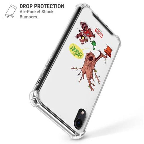 Marvel Rocket Raccoon and Groot Tall Tails iPhone XR Clear Case