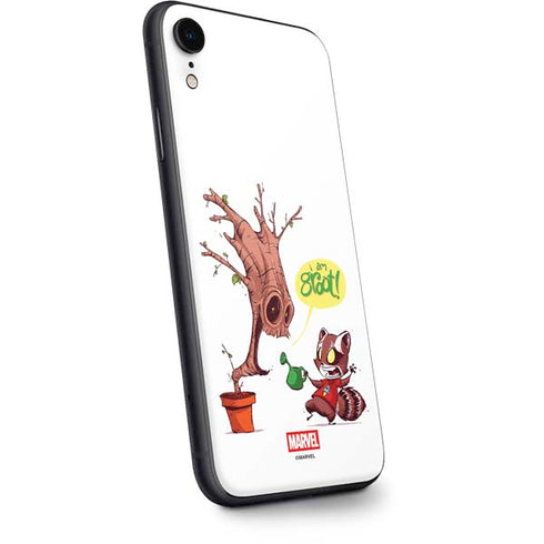 Marvel Rocket Raccoon and Groot Tall Tails iPhone XR Skin
