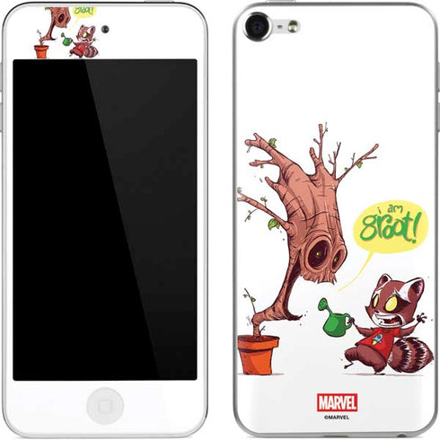 Marvel Rocket Raccoon and Groot Tall Tails Apple iPod Skin