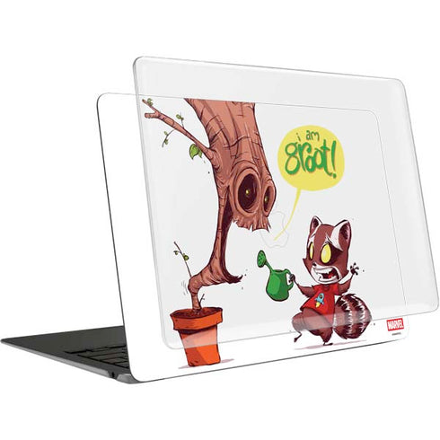 Marvel Rocket Raccoon and Groot Tall Tails MacBook Air 13in (2020) Case plus Skin