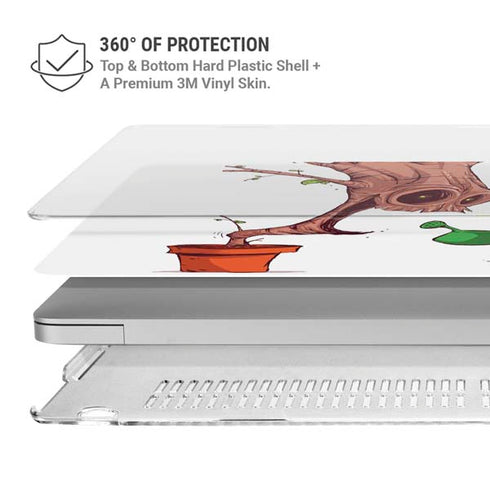 Marvel Rocket Raccoon and Groot Tall Tails MacBook Pro 16in (2021-25) Case plus Skin