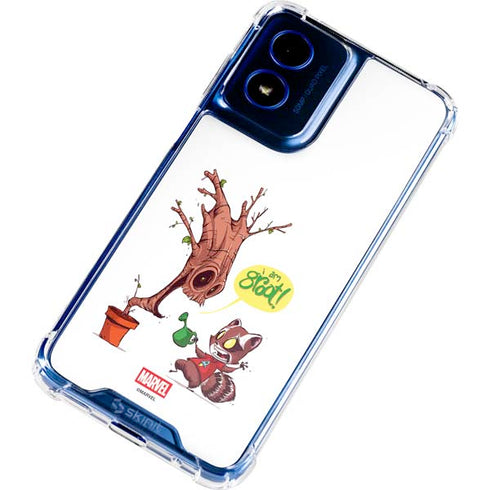 Marvel Rocket Raccoon and Groot Tall Tails Moto G 5G (2024) Clear Case