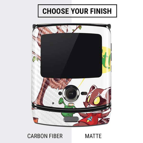 Marvel Rocket Raccoon and Groot Tall Tails Motorola RAZR Skin