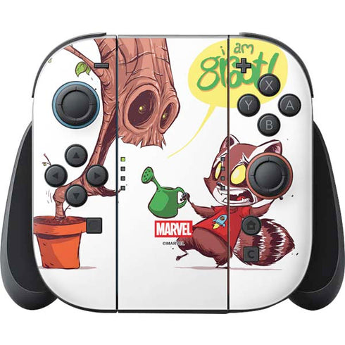 Marvel Rocket Raccoon and Groot Tall Tails Nintendo Switch 2 (2025) Joy-Con Controller Skin