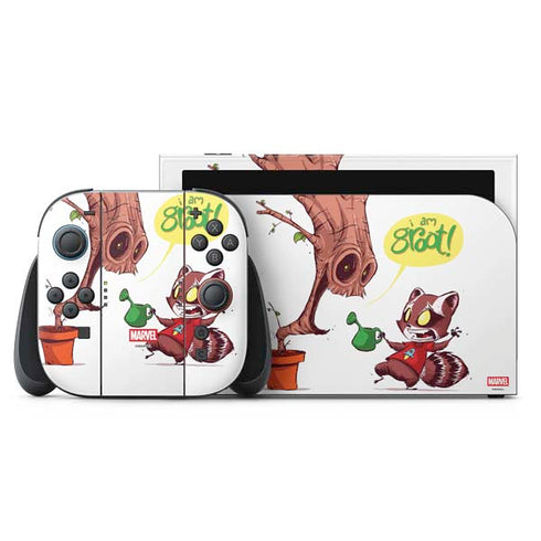 Marvel Rocket Raccoon and Groot Tall Tails Nintendo Switch 2 (2025) with Joy-Con Skin