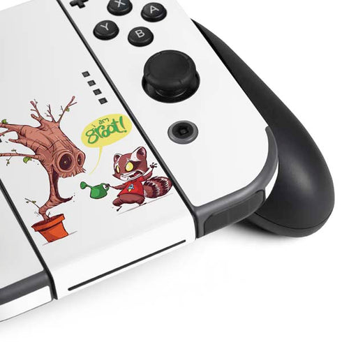 Marvel Rocket Raccoon and Groot Tall Tails Nintendo Switch (2017-2021) Joy-Con Controller Skin