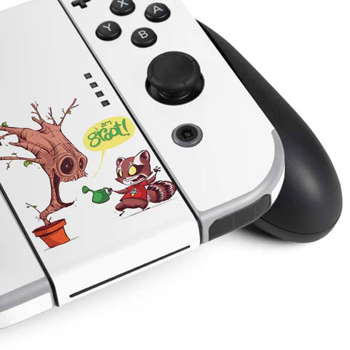 Marvel Rocket Raccoon and Groot Tall Tails Nintendo Switch OLED (2021) Skin
